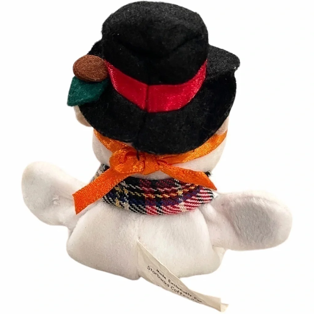 STARBUCKS Bearista Magnet Snowman Bear Mini Carrot Hat Scarf Holiday Frosty 1999